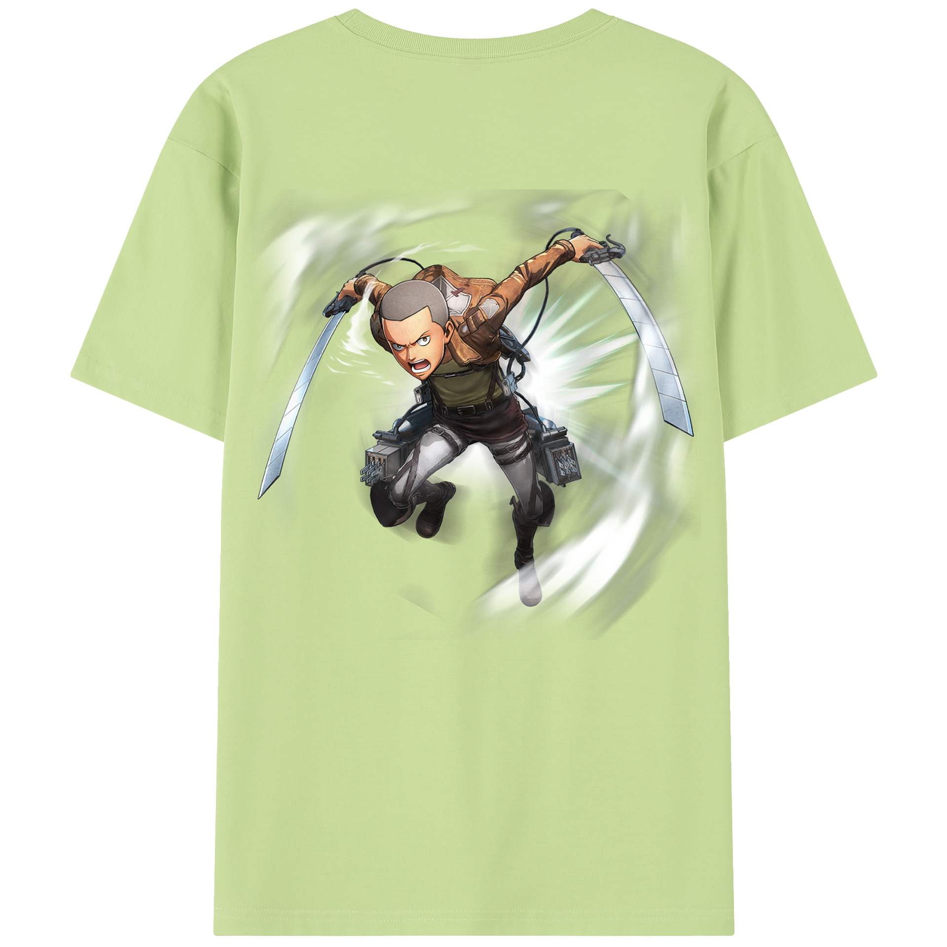 （画像用） 進撃の巨人 コニー·スプリンガー Attack on Titan Connie Springer 綿100％半袖Tシャツ（背面プリント）